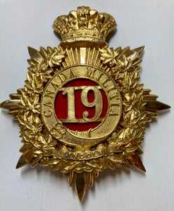 Helmet plate, 19th Lincoln, officers