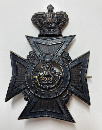 Helmet plate, 22nd Oxford Rifles