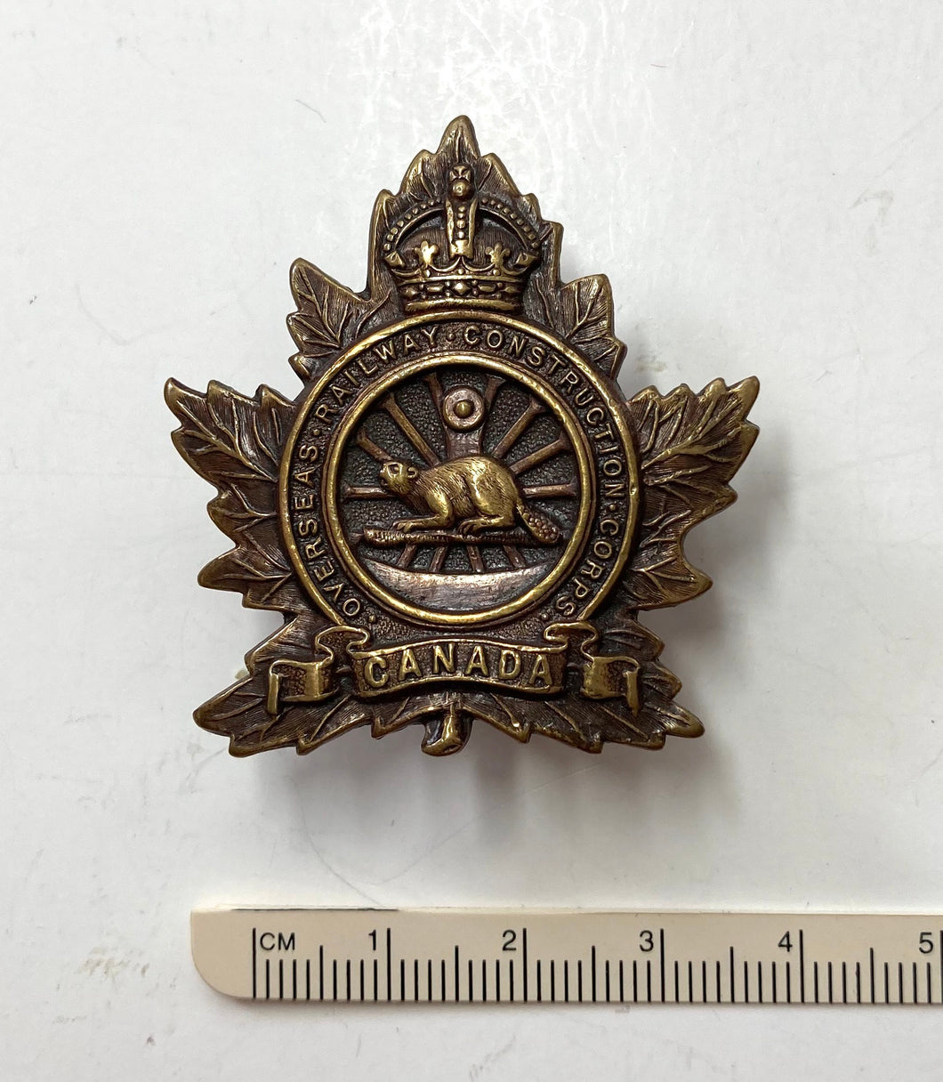Rlwy Constr Corps cap badge