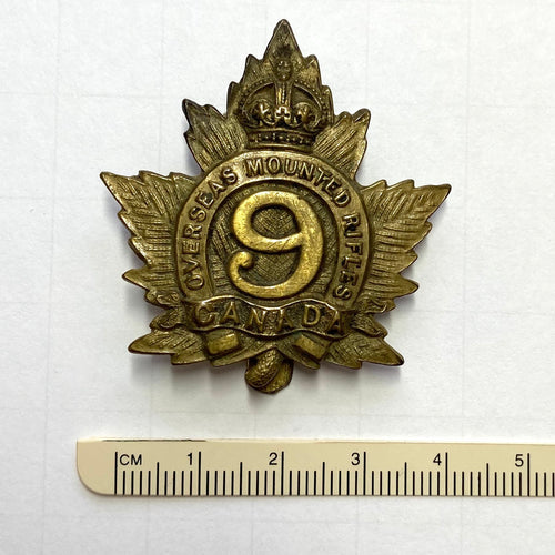9 Canadian Mounted Rifles cap badge