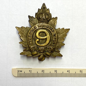 9 Canadian Mounted Rifles cap badge