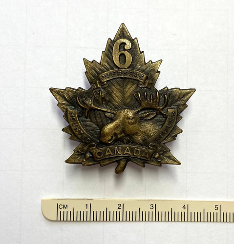 6 Canadian Mounted Rifles cap badge