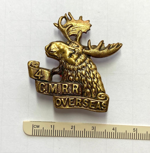 4 Canadian Mounted Rifles cap badge