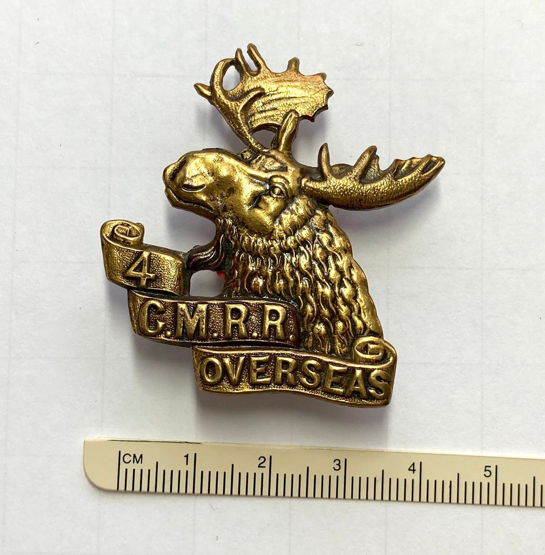 4 Canadian Mounted Rifles cap badge