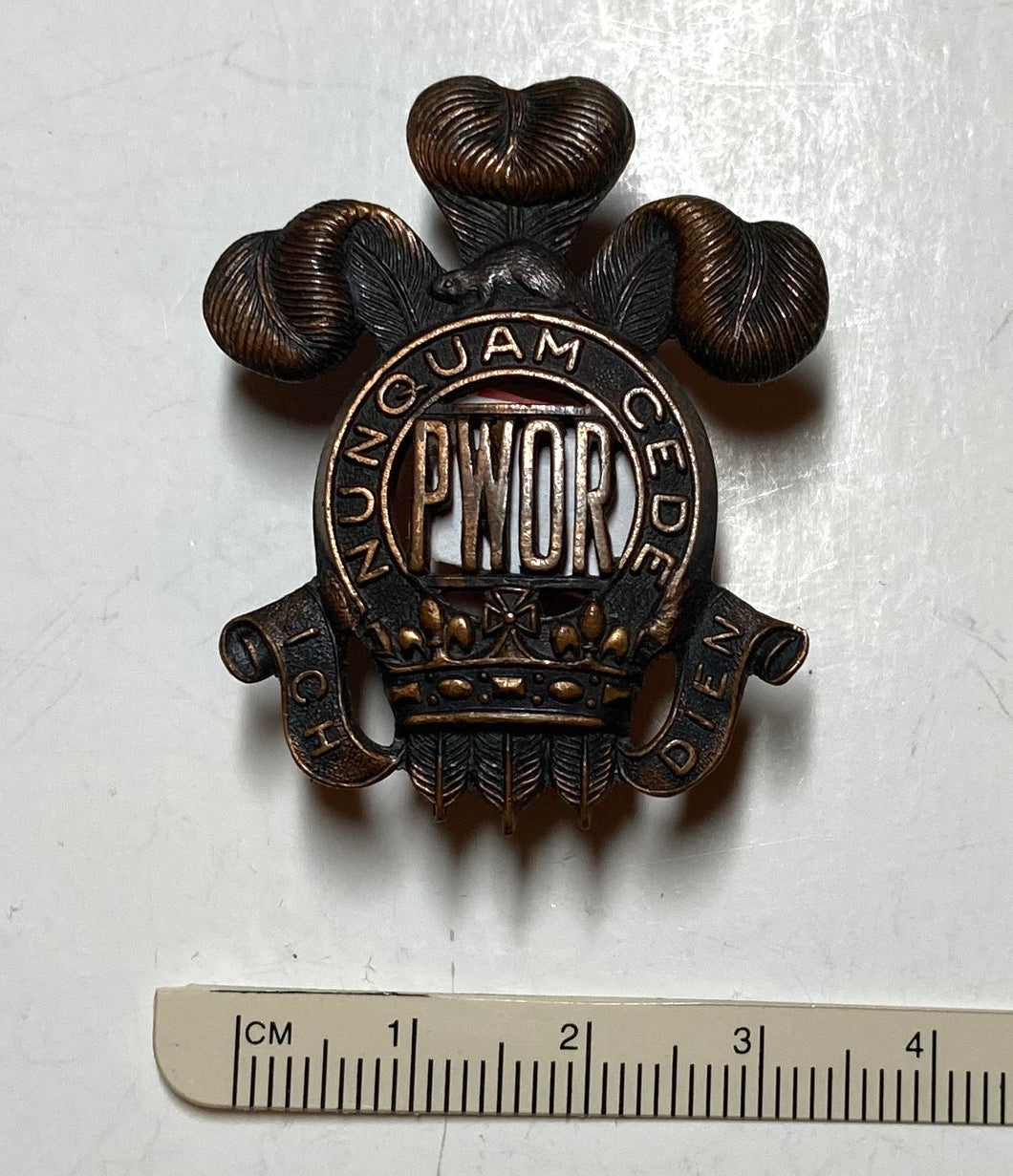 PWOR officers cap badge
