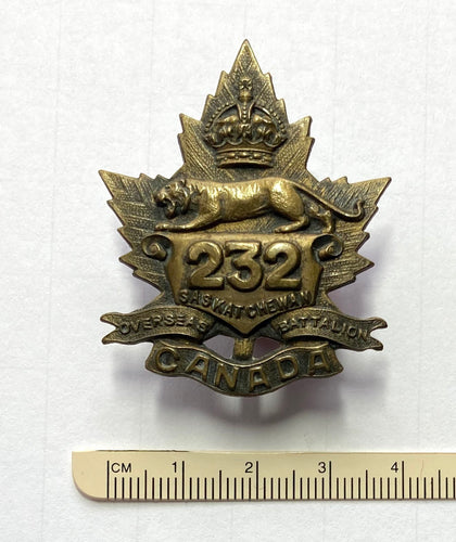 232nd Bn (Sask) cap badge