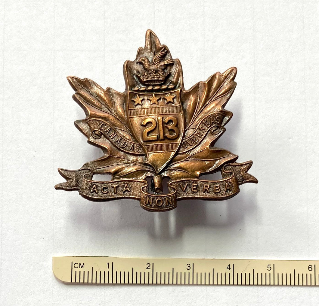 213th Bn (Tor Americans) cap badge