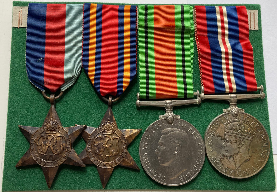 Unattributed Second World War II UK South Asia medal group